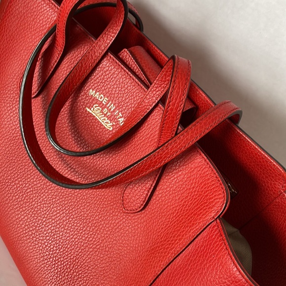 Gucci Large Size Calf Leather Swing Tote Bag. - Picture 13 of 16